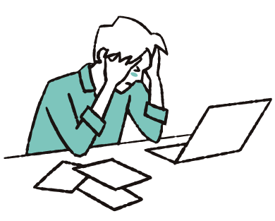 眼精疲労のイメージ